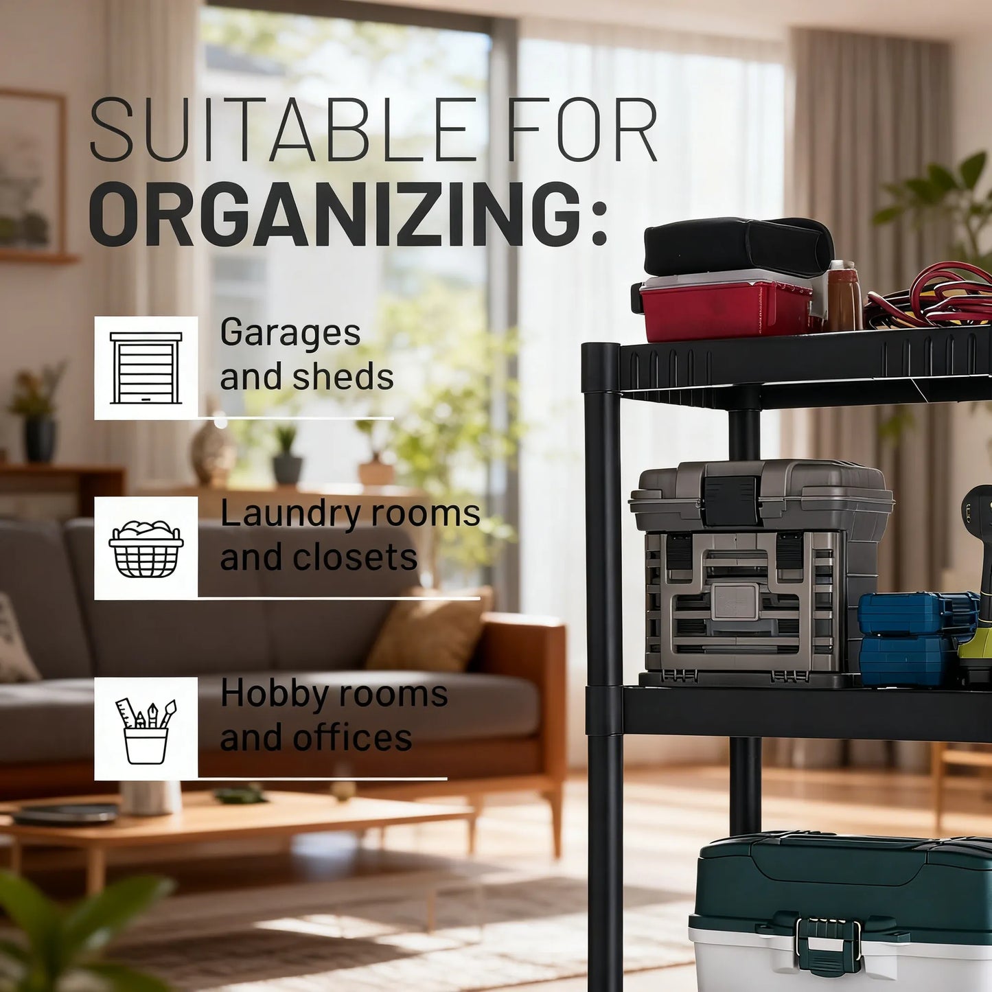 Plano 4-Tier Multipurpose Storage Shelf