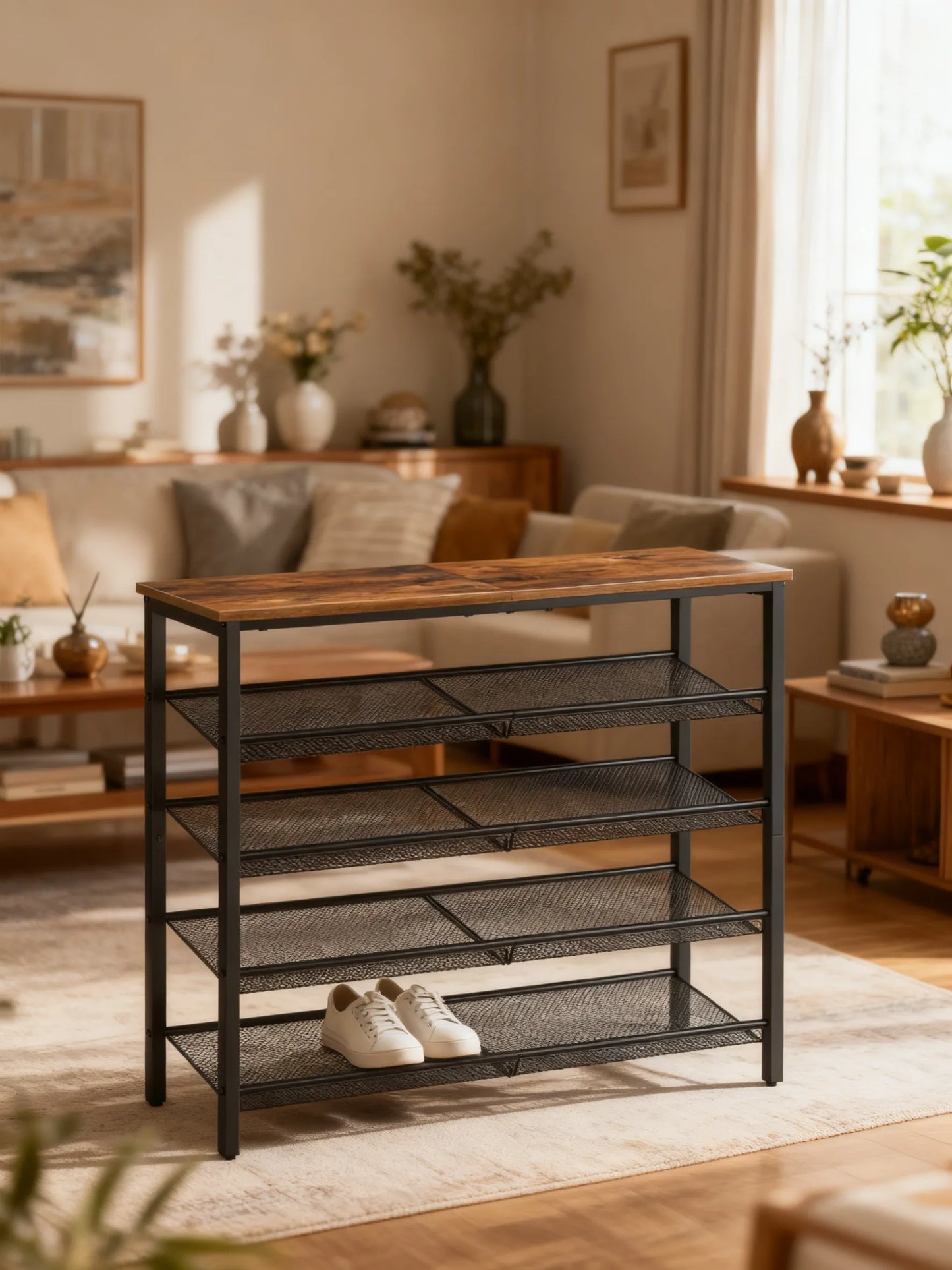 Adjustable 5-Tier Shoe Rack: Tidy Your Entryway in Style