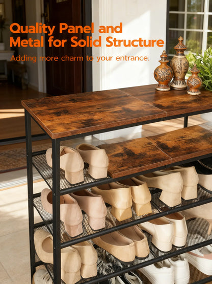 Adjustable 5-Tier Shoe Rack: Tidy Your Entryway in Style