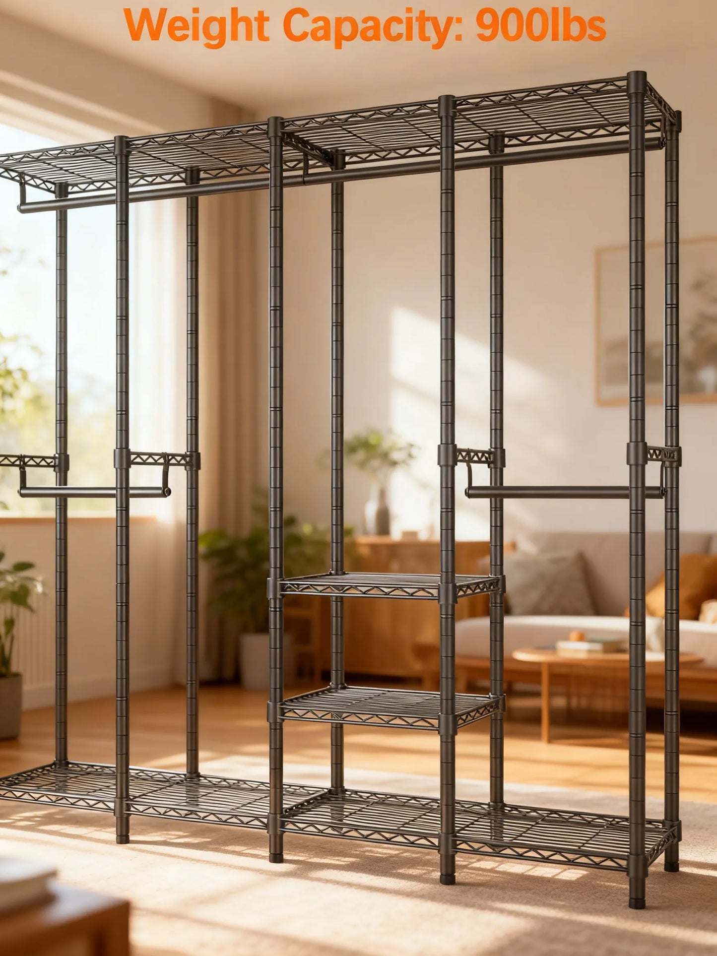 Customizable Heavy-Duty Closet Rack: DIY Your Dream Storage