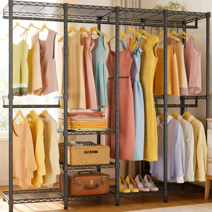 Customizable Heavy-Duty Closet Rack: DIY Your Dream Storage